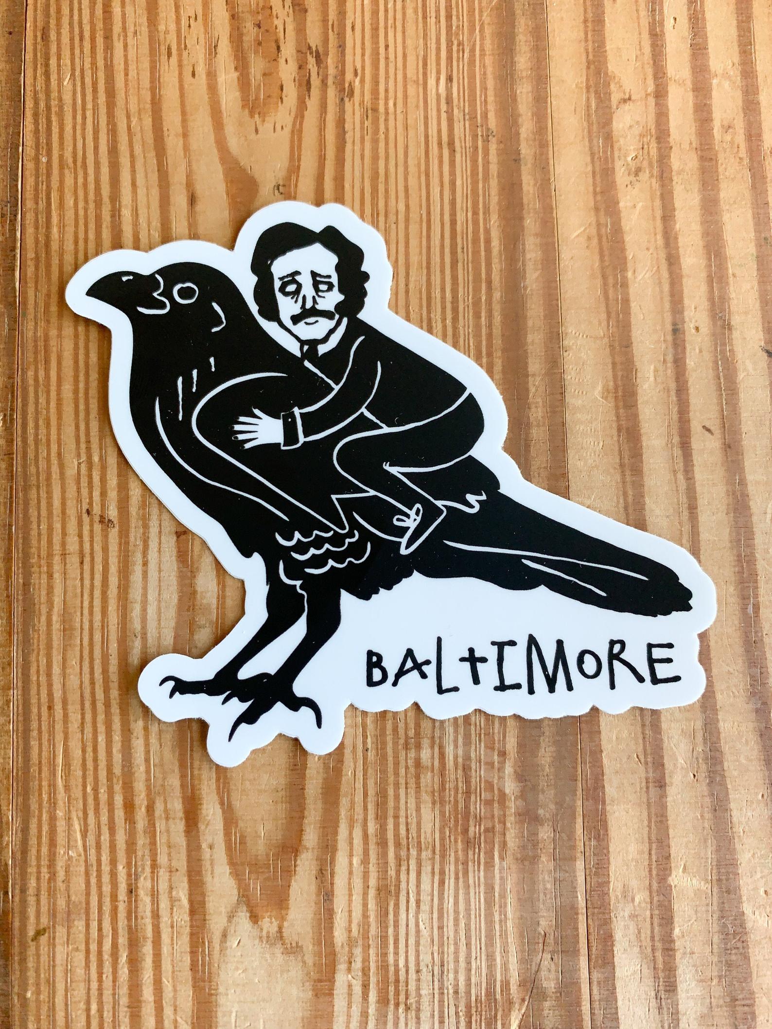 Edgar Allan Poe Baltimore Sticker – Charm City Stickers