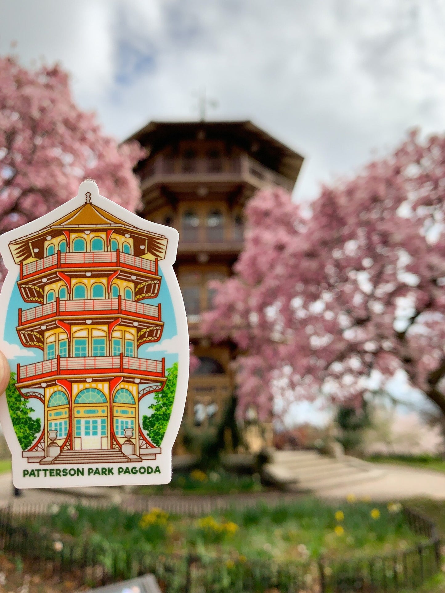 Patterson Park Pagoda Sticker, Baltimore Maryland